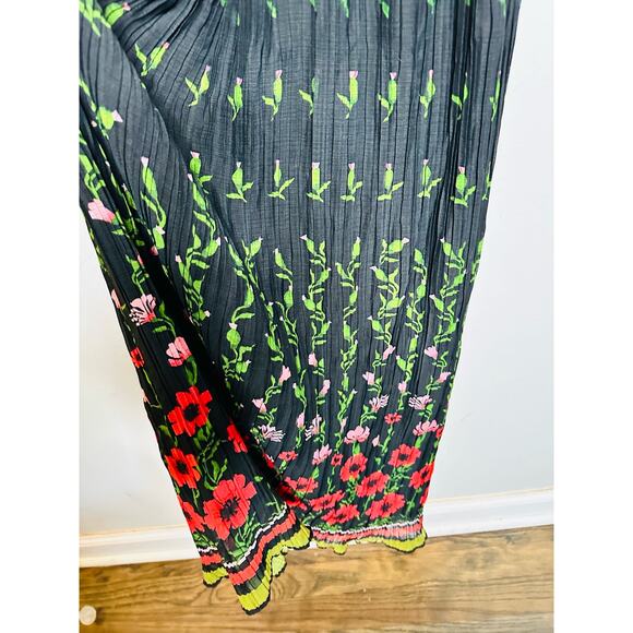 SABINA MUSAYEV Black Red Print Selina Front Twist Cut-Out Front Dress Size M - Picture 8 of 11